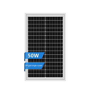 50w panel solar de cristal único